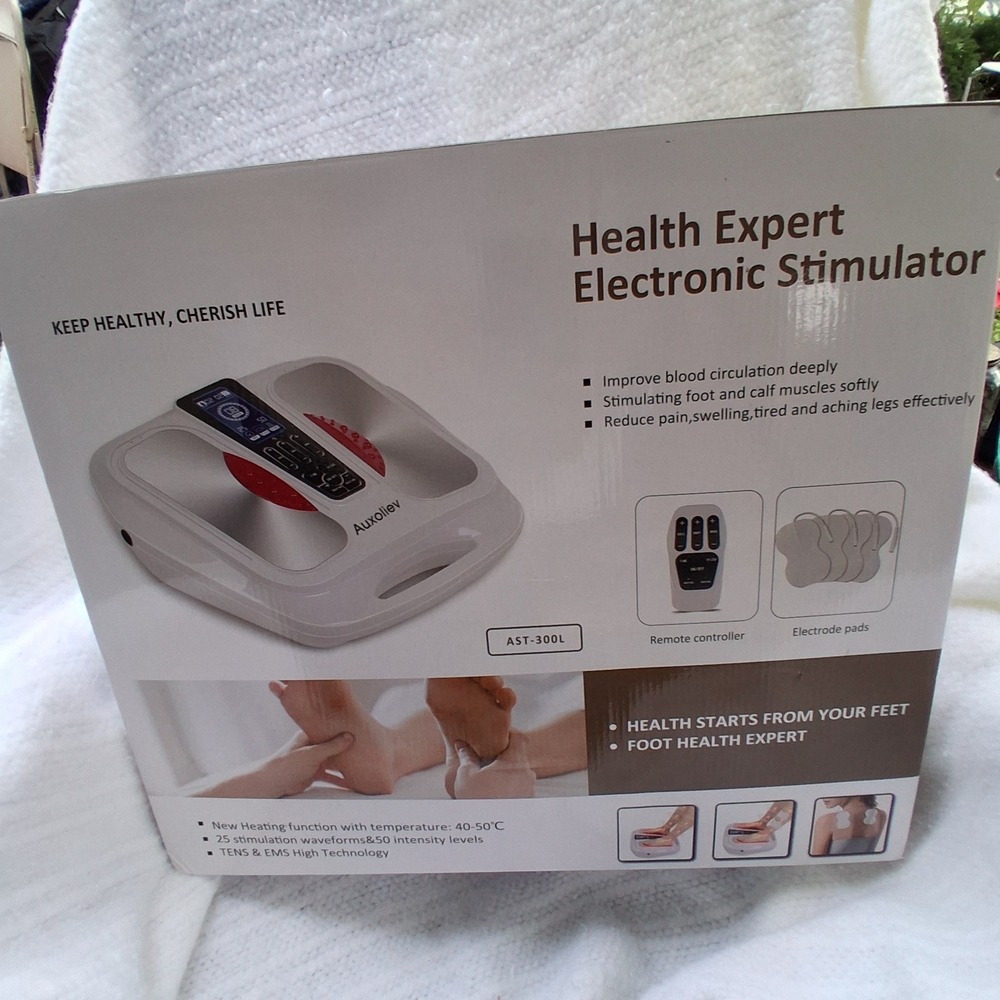 Auxoliev AST-300L Health Expert Electronic Stimulator TENS EMS Foot Massager New